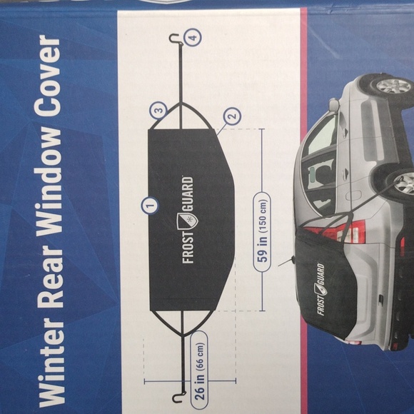 Black Winter Rear Window Cover - Picture 4 of 4